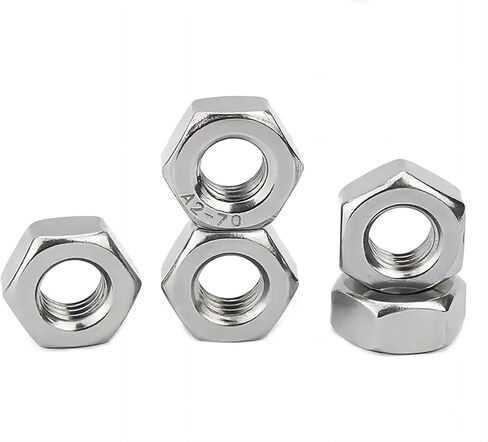 5/10pcs M2-M12 304 Stainless Steel Hexagon Nut (M3 (50pcs)) in Saudi Arabia