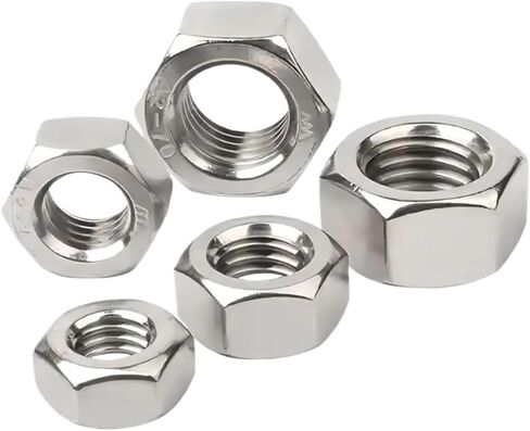 5/10pcs M2-M12 304 Stainless Steel Hexagon Nut (M3 (50pcs)) in Saudi Arabia