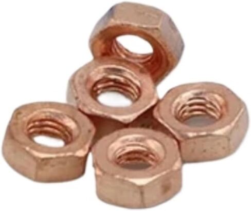 1/30PCS Hexagon Nut High Temperature Resistance Conductive Conduction M3-M20 Red Copper Hex Nuts(20Pcs M5) in Saudi Arabia
