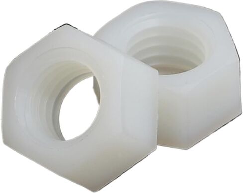 5-20pcs M2-M20 White Nyx Hex Nuts Hex Blastic Nuts (10pcs ، M18) in Saudi Arabia