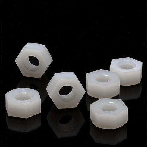 5-20pcs M2-M20 White Nyx Hex Nuts Hex Blastic Nuts (10pcs ، M18) in Saudi Arabia
