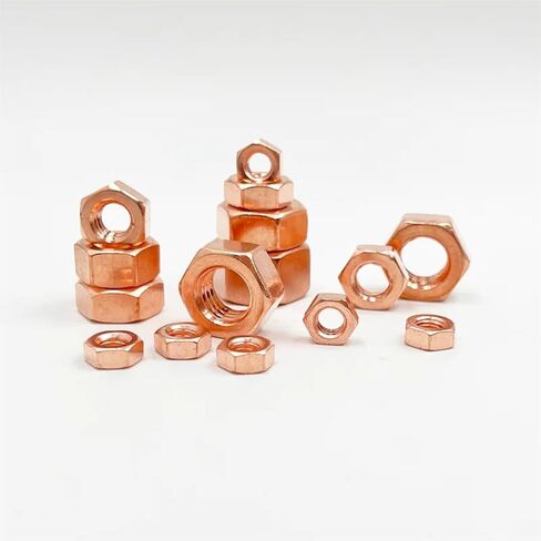 2/10pcs النحاس الأحمر النحاس الجوز موصل غسالة القفل غطاء المسمار النقي النقي التوصيل M3-M20 (M8 5pcs) in Saudi Arabia