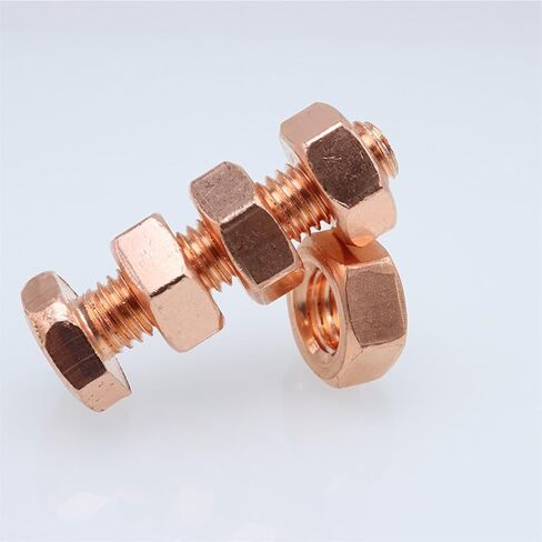 2/10pcs نقي النحاس مسدس غسالة القفل غطاء المسمار الترباس M3-M20 ارتفاع درجة الحرارة التوصيل السداسي السداسي (5pcs m3) in Saudi Arabia