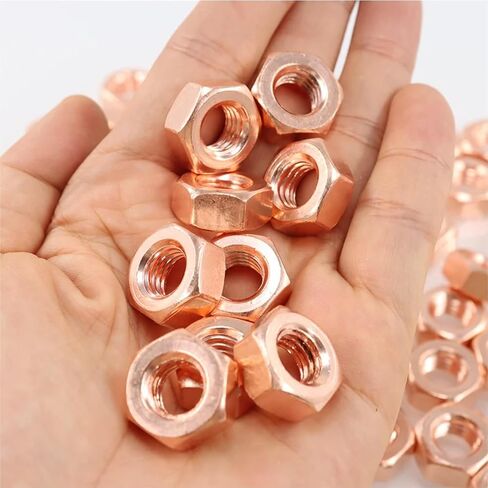 2/10pcs نقي النحاس مسدس غسالة القفل غطاء المسمار الترباس M3-M20 ارتفاع درجة الحرارة التوصيل السداسي السداسي (5pcs m3) in Saudi Arabia