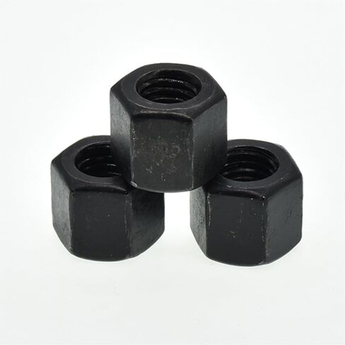 10PCS M6-M27 Black Carbon Steel Hexagon Thick Nuts(M20-2.5(10PCS)) in Saudi Arabia