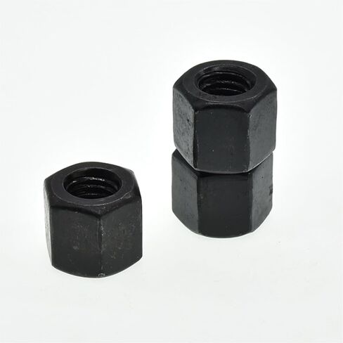 10PCS M6-M27 Black Carbon Steel Hexagon Thick Nuts(M20-2.5(10PCS)) in Saudi Arabia