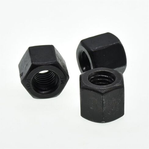 10PCS M6-M27 Black Carbon Steel Hexagon Thick Nuts(M20-2.5(10PCS)) in Saudi Arabia