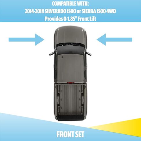BILSTEIN 5100 Series مجموعة من الصدمات القابلة للركوب الأمامية تناسب 2014 2018 Silverado 1500 4WD | يوفر 1.85 "المصعد الأمامي | يتضمن Trendsauto صائق in Kuwait