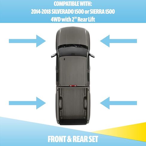 BILSTEIN 5100 Series مجموعة من الصدمات القابلة للركوب الأمامية تناسب 2014 2018 Silverado 1500 4WD | يوفر 1.85 "المصعد الأمامي | يتضمن Trendsauto صائق in Kuwait