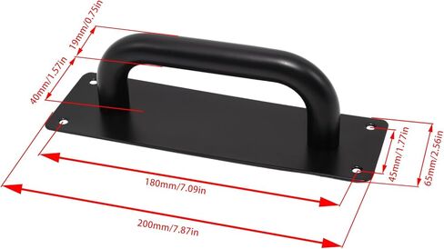 2pcs صغيرة أسود من الفولاذ المقاوم للصدأ الشقوق السحب ، السحب ، السحب مقبض ، السحب ودفع لوحة المقبض للباب الخشبي أو المركب (زوج واحد) in Kuwait