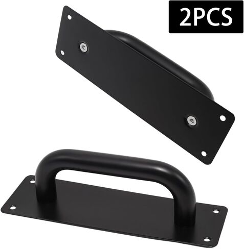 2pcs صغيرة أسود من الفولاذ المقاوم للصدأ الشقوق السحب ، السحب ، السحب مقبض ، السحب ودفع لوحة المقبض للباب الخشبي أو المركب (زوج واحد) in Kuwait