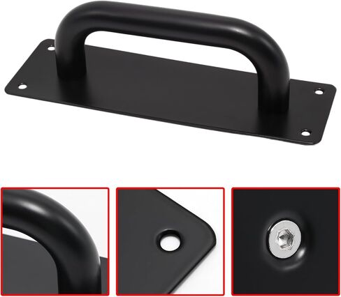 2pcs صغيرة أسود من الفولاذ المقاوم للصدأ الشقوق السحب ، السحب ، السحب مقبض ، السحب ودفع لوحة المقبض للباب الخشبي أو المركب (زوج واحد) in Kuwait