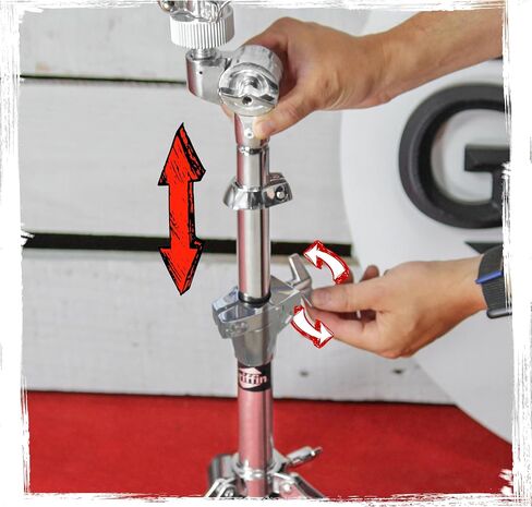 Griffin Snare Drum Stand (StageLOCK Series) – Heavy-Duty Double Braced Percussion Mount for Snares, Toms & Practice Pads – Adjustable Height & Tilt Basket in Saudi Arabia