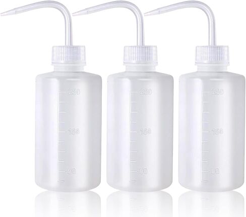 Squeeze Bottles 3-Pack (250ml/8.45oz) Leak-Proof Wash Bottle for Cleaning, Watering & Precision Tasks, LDPE Squirt Bottles with Angled Nozzle & Measurement Scale in Saudi Arabia