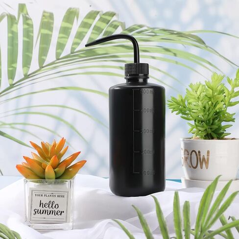 Nuogo 4 PCS 500 ML الوشم غسل زجاجة الماء زجاجة زجاجة المختبر زجاجات لملحقات الرموش ، لوازم الوشم ، التنظيف ، سقي عصاري (أسود) in Saudi Arabia