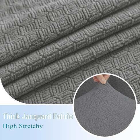HDCAXKJ Corner Sectional Couch Cover Stretch L Shape Sofa Cover Thick Jacquard Sofa Slipcover Non Slip U Shaped Couch Cover for Sectional Sofa Pets Living Room Furniture Protector (Chocolate, X-Large) in Kuwait