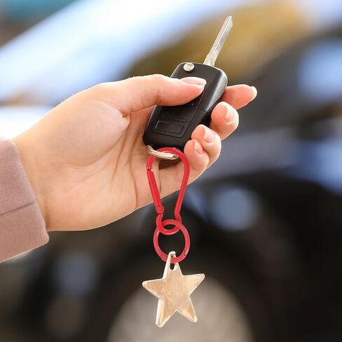 uxcell Spring Snap Clip, Spring Snap Key Chain Hook with O Ring, Multipurpose Candy Color Quick Link Keychain Clips Buckle in Saudi Arabia