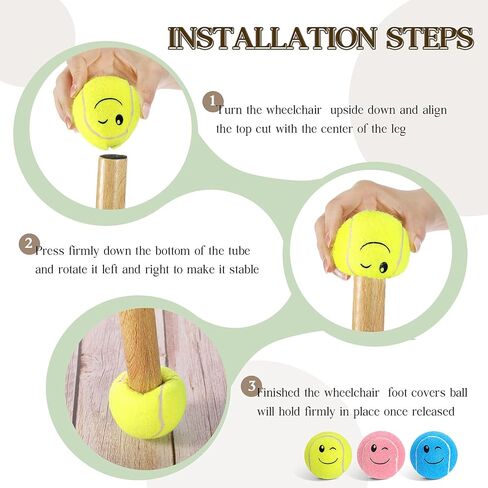 SYHOIDE 24 PCS CRIPT GLIDE BRALS لكبار السن Precut Tennis Smile Ball Cairs Clide Clide لكبار السن ، وحماية أرضية الأثاث in Saudi Arabia