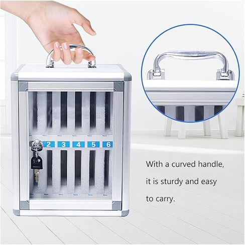 خزانة تخزين الهاتف الخليوي للفصول الدراسية - صندوق تخزين الهاتف القابل للقفل مثبت على الجدار مع 12/24/36/48/60 فتحات in Kuwait