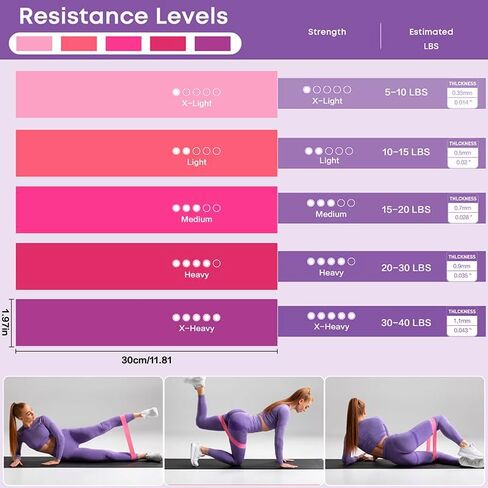 13 Pcs Pilates Essentials Kit for Women, Home Workout Equipment Set with 9.8" Ball, Magic Circle, Accessories, Perfect for Beginners to Toning & Fitness, Pink in Saudi Arabia
