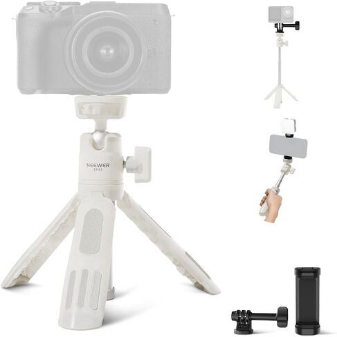 Neewer Basic Selfie Stick Trans Tripod for DSLR Action Camera Webcam ، Mini Vlogging Video Desk Stand Accessories متوافقة مع GoPro Hero 13 12 Insta360 DJI Osmo Action 5 Pro Akaso Ek7000 Brave 4 7 ، TP46 in Kuwait