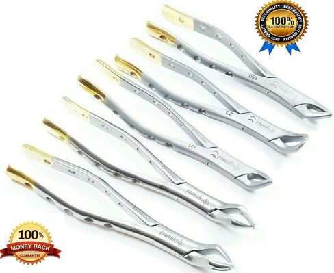 استخراج الأسنان الذهبي الممتاز ملقط استخراج الأسنان # 150+151+23+88L+88R-أكثر من 5 (Cynamed) in Kuwait