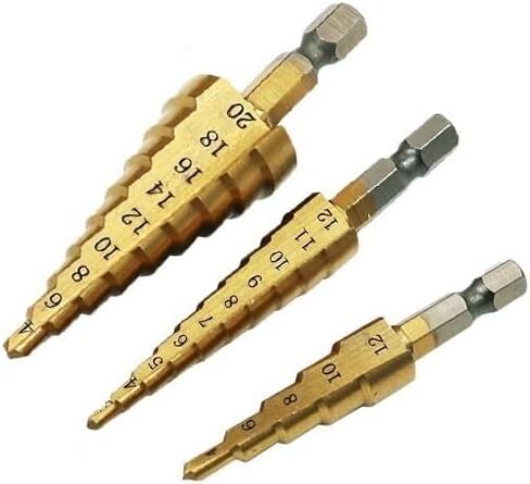 3pcs 3-12mm 4-12mm 4-20mm أخدود مستقيم خطوة الحفر بتات التيتانيوم مغلو in Kuwait