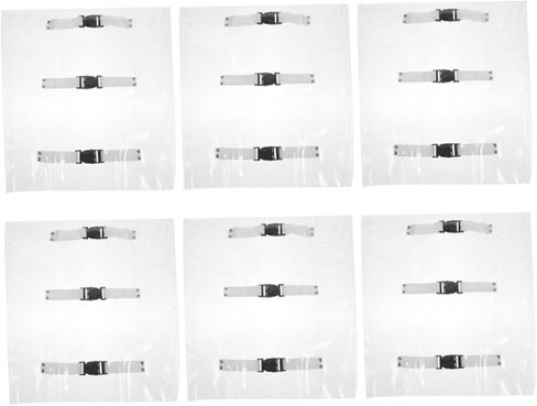 Pretyzoom 6pcs يرتدي ملابس كرسي شفافة مقاومة يغطي حامي وسادة المقعد لعيادات المستشفيات عن طريق الفم واستخدام المنزل تعزيز الراحة والوظائف in Kuwait