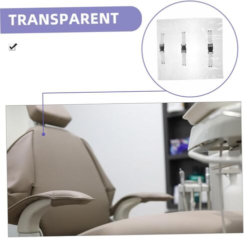 Pretyzoom 6pcs يرتدي ملابس كرسي شفافة مقاومة يغطي حامي وسادة المقعد لعيادات المستشفيات عن طريق الفم واستخدام المنزل تعزيز الراحة والوظائف in Kuwait