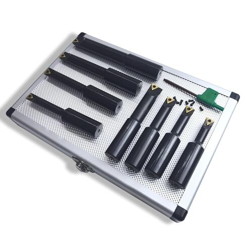 8 PCS 3/4 "SHANK SHANK ANDESSE مخرطة مخرطة مجموعة ، 90 ° جولة شريط ممل شانك مع 4 PCS TCMT21.51 و 4 PCS TCMT221 in Kuwait