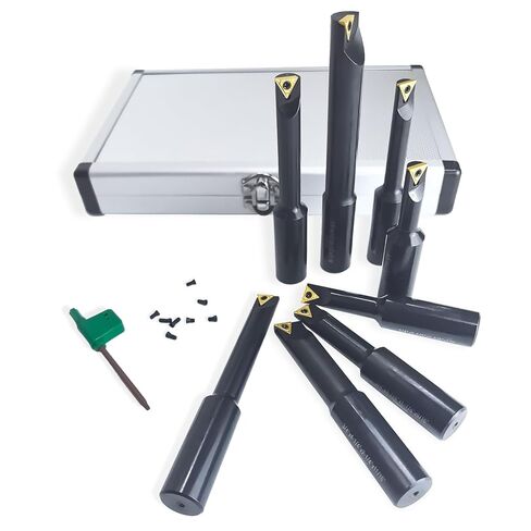 8 PCS 3/4 "SHANK SHANK ANDESSE مخرطة مخرطة مجموعة ، 90 ° جولة شريط ممل شانك مع 4 PCS TCMT21.51 و 4 PCS TCMT221 in Kuwait