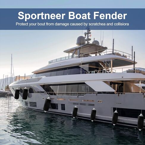 Boat Fender Covers | 2 & 4 Packs |Size: 8″ x 22″, 10″ x 26″ |Black & Navy Blue | Fender Covers for Twin Eye & Center Rope Tube Style Fender，Polyester (Boat Fender Not Included) in Saudi Arabia