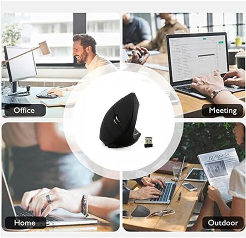 Vertical Mouse, Ergonomic Vertical Mouse, 2.4G High Precision Optical Mice 800/1200/1600 for PC Laptop Desktop Mac (Wireless Pink) in Kuwait