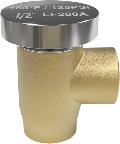 LF288A 1/2 "مكسور الفراغ الخالية من النحاس النحاس المضاد للحيوانات الخلفية ، مدخل NPT ومخرج سيليكون ، غطاء محرك السيارة ، تطبيقات منخفضة التدفق in Kuwait
