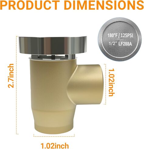 LF288A 1/2 "مكسور الفراغ الخالية من النحاس النحاس المضاد للحيوانات الخلفية ، مدخل NPT ومخرج سيليكون ، غطاء محرك السيارة ، تطبيقات منخفضة التدفق in Kuwait