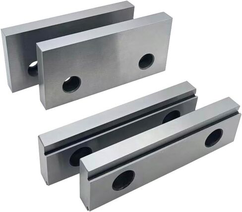 Two Type Milling Vise Jaws for 6" Kurt/GMT & One set 1/8"x6" Alloy Steel Precision Parallel (10 Pair). in Saudi Arabia