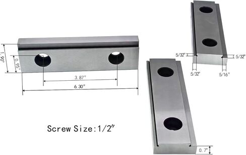 Two Type Milling Vise Jaws for 6" Kurt/GMT & One set 1/8"x6" Alloy Steel Precision Parallel (10 Pair). in Saudi Arabia