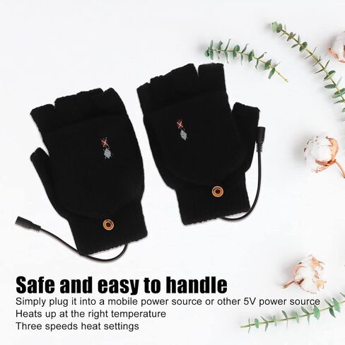 قفازات USB مسخنة 3 سرعات نصف حبكة الإصبع الكهربائية in Kuwait