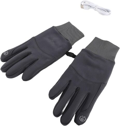 USB Heated Gloves Touchscreen Anti Slip Wind Proof Electric Winter Gloves for Man Woman in Kuwait