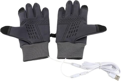 USB Heated Gloves Touchscreen Anti Slip Wind Proof Electric Winter Gloves for Man Woman in Kuwait
