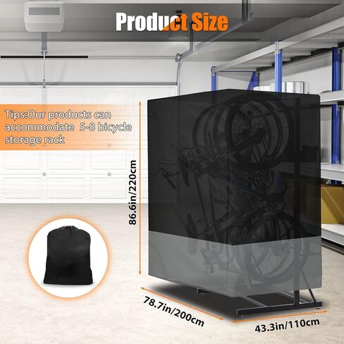 Vertical Bike Rack Cover, Waterproof Bike Cover, Outdoor Sun Rain Snow Protector for City, Mountain, Electric, Tandem Bicycle in Saudi Arabia