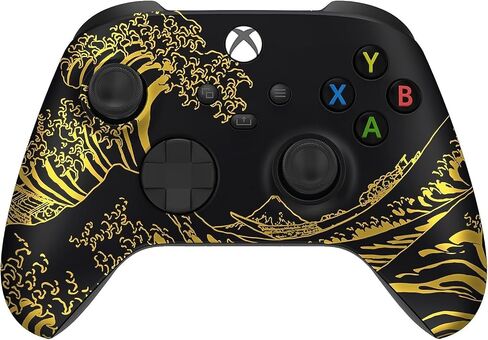 Custom Controllerzz Wireless Controller for Microsoft Xbox Series X/S & Xbox One - Soft Touch Feel - Custom Series X/S Controller (X/S Golden Waves) in Kuwait