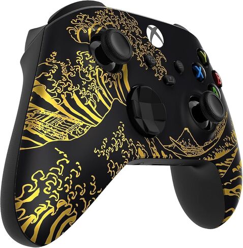 Custom Controllerzz Wireless Controller for Microsoft Xbox Series X/S & Xbox One - Soft Touch Feel - Custom Series X/S Controller (X/S Golden Waves) in Kuwait