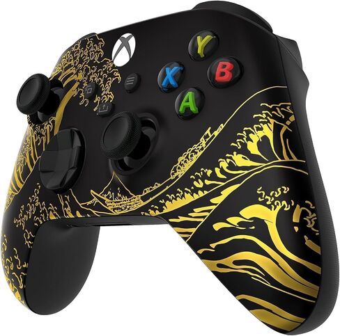 Custom Controllerzz Wireless Controller for Microsoft Xbox Series X/S & Xbox One - Soft Touch Feel - Custom Series X/S Controller (X/S Golden Waves) in Kuwait