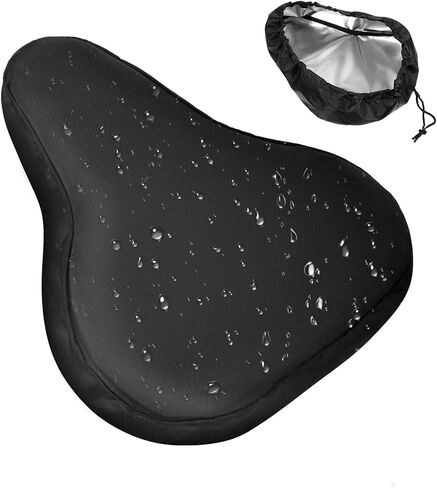 Bike Seat Cover, Waterproof Bicycle Seat Cover Black Rainproof Dustproof Bike Saddle Cover with Drawstring Washable Bikes Seat Cushion Cover for Women Men Mountain Road Bicycle in Saudi Arabia