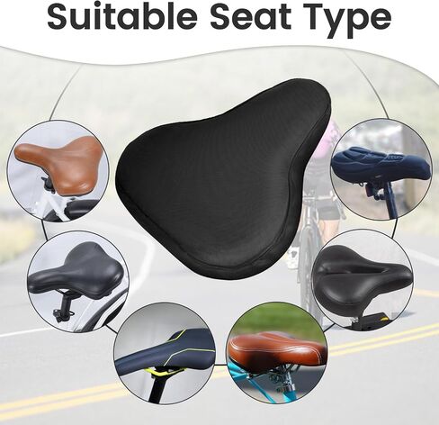 Bike Seat Cover, Waterproof Bicycle Seat Cover Black Rainproof Dustproof Bike Saddle Cover with Drawstring Washable Bikes Seat Cushion Cover for Women Men Mountain Road Bicycle in Saudi Arabia