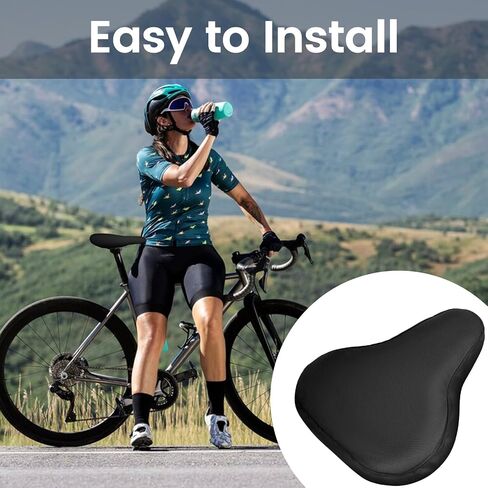 Bike Seat Cover, Waterproof Bicycle Seat Cover Black Rainproof Dustproof Bike Saddle Cover with Drawstring Washable Bikes Seat Cushion Cover for Women Men Mountain Road Bicycle in Saudi Arabia
