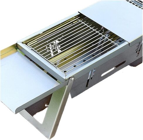 Barbecue Grills Small Folding Stainless Steel Lightweight Removable Washable Easy Carrying Grills Outdoor Camping Backyard(Simple) in Saudi Arabia