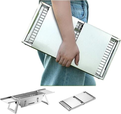 Barbecue Grills Small Folding Stainless Steel Lightweight Removable Washable Easy Carrying Grills Outdoor Camping Backyard(Simple) in Saudi Arabia