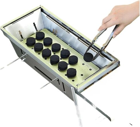 Barbecue Grills Small Folding Stainless Steel Lightweight Removable Washable Easy Carrying Grills Outdoor Camping Backyard(Simple) in Saudi Arabia